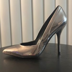 Shiny Steve Madden Metallic Patent Pumps